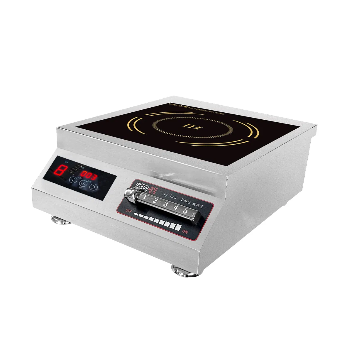 Powerful 5kw Energy-Efficient Induction Cooktop with Pre-Set Options