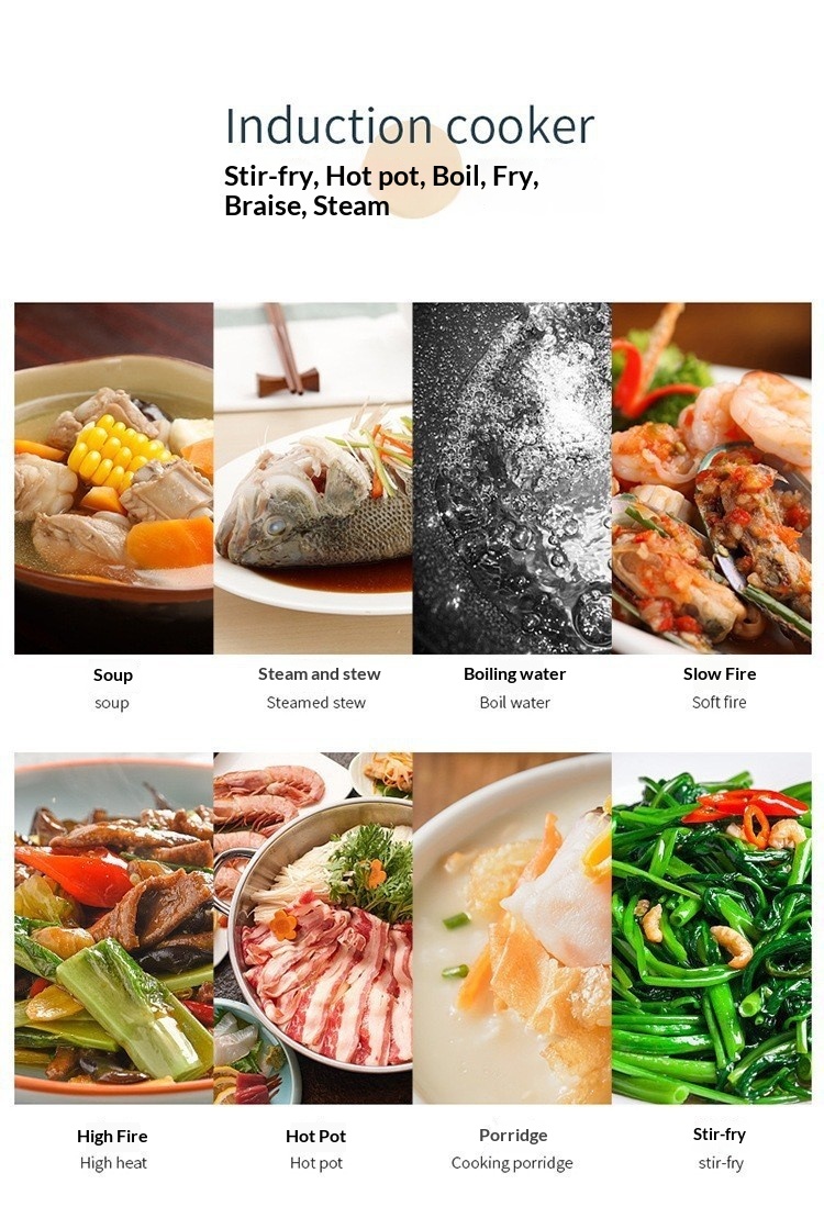 Electric Induction Cooktop Function Modes