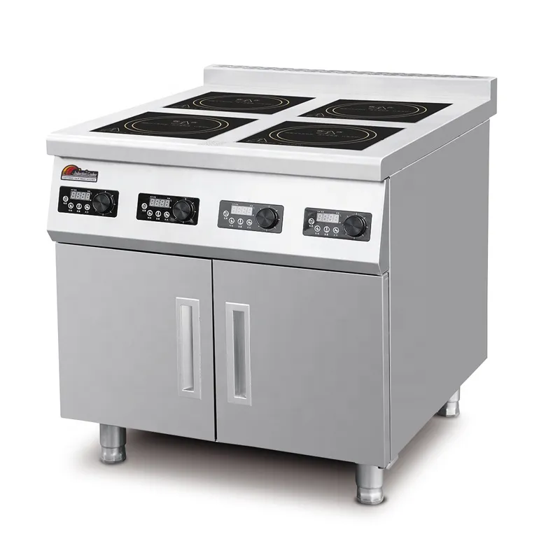 Commercial 4 Burner Induction Cooktop Detail View