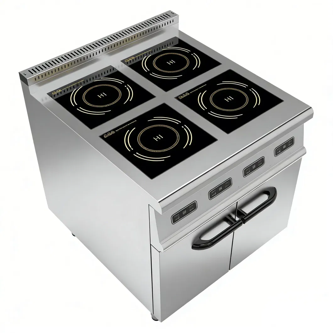 Independent induction burners features