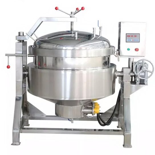 Industrial 600 Liter Pressure Cooking Pot Machine Auto Cooker Beans Equipment