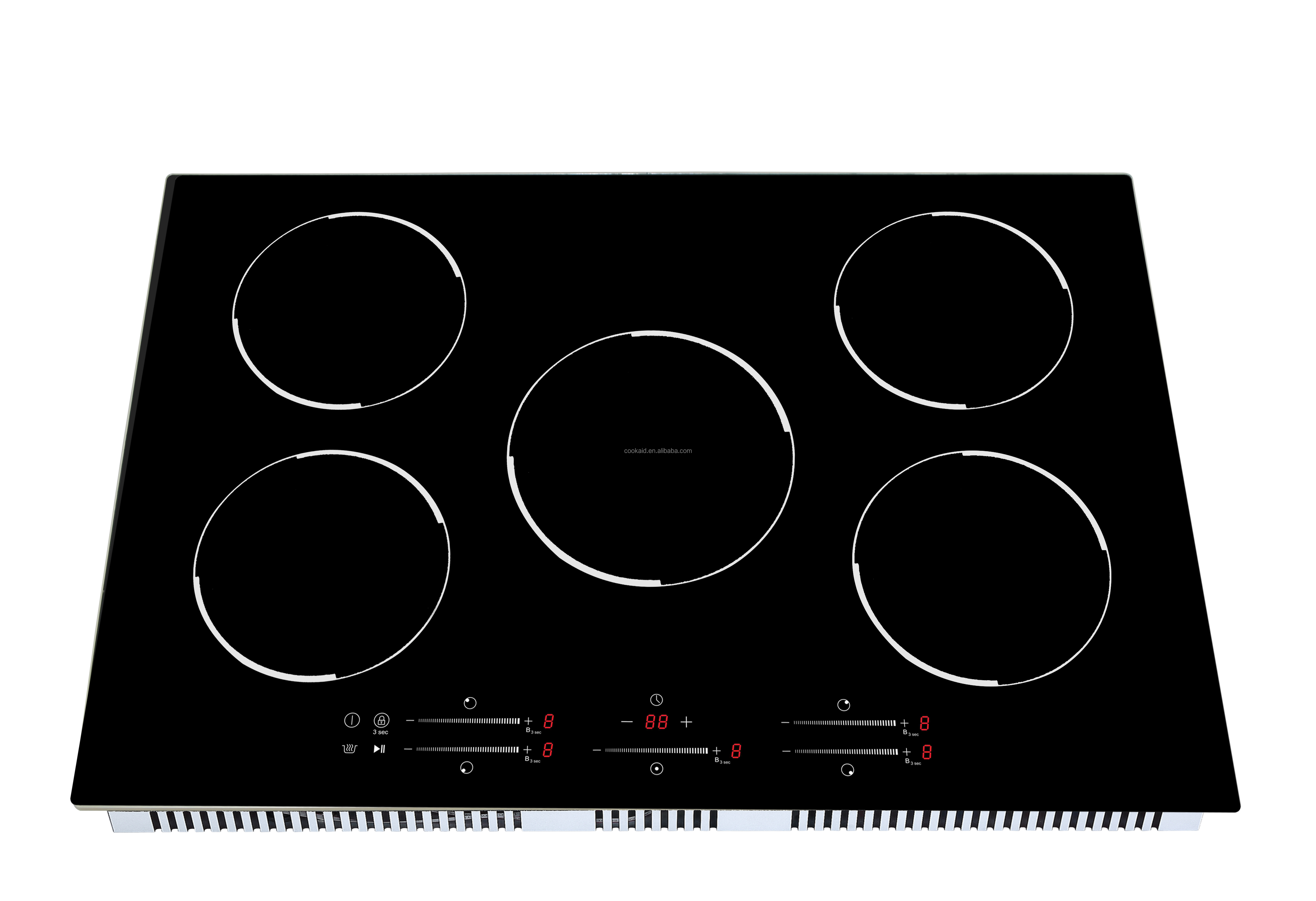 5 burner built in electric induction hob