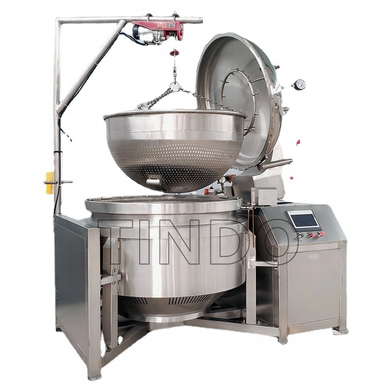Industrial 600 Liter Pressure Cooking Pot Machine Auto Cooker Beans Equipment