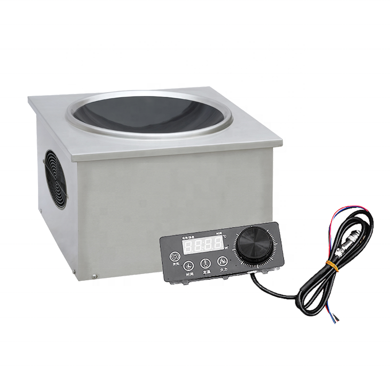 Concave Induction Cooktops Under Counter 5kw Ceramic Built in Hob Stove Plaque Electromagnetic Commercial Induction Wok Cooker