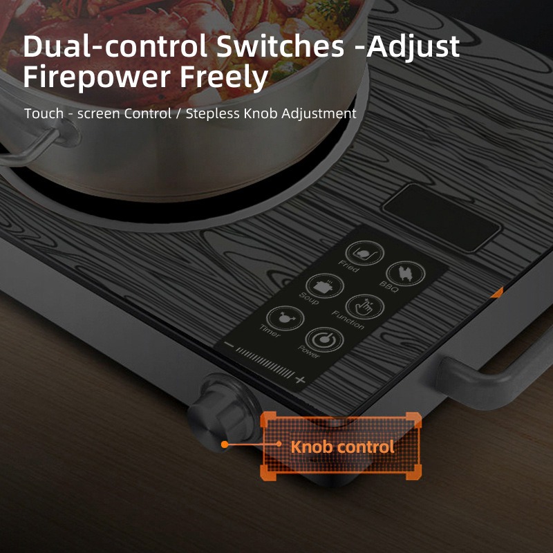 Induction Cooker Electric Ceramic Stove for Household Use 2200W Non Picking Pot Enclosed Stove Tea Making Induction Cooker