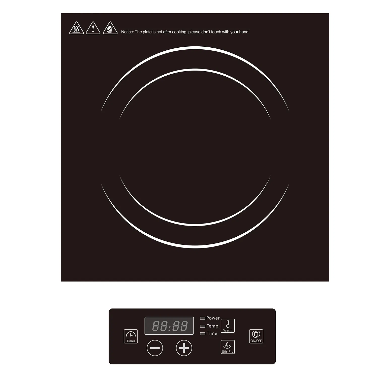 3500W Stainless Steel ETL CE Commercial Single Burner Induction cooktop