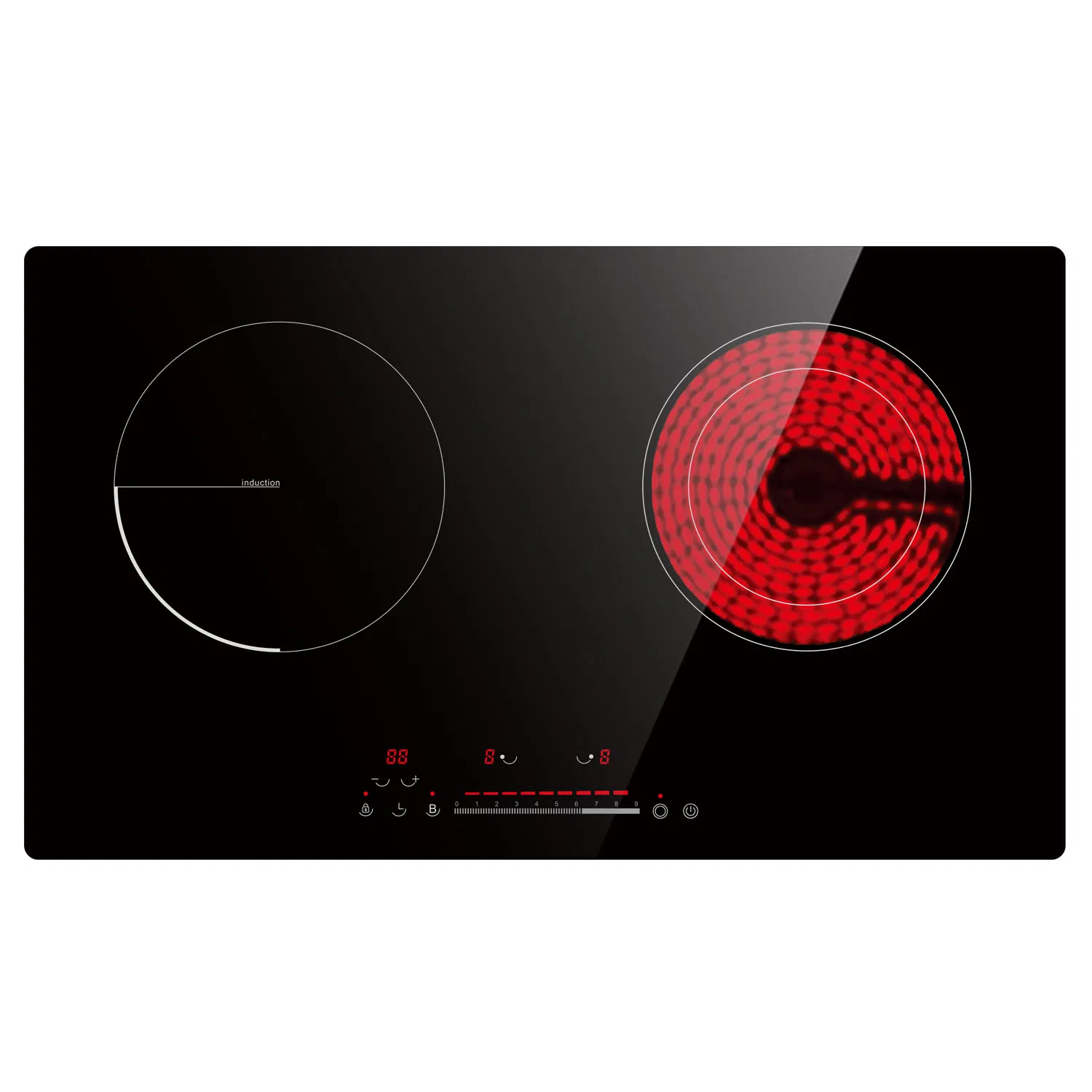 ODM 50cm Household Double-Burner Induction Cooker High Power Double-Head Hybrid Hob