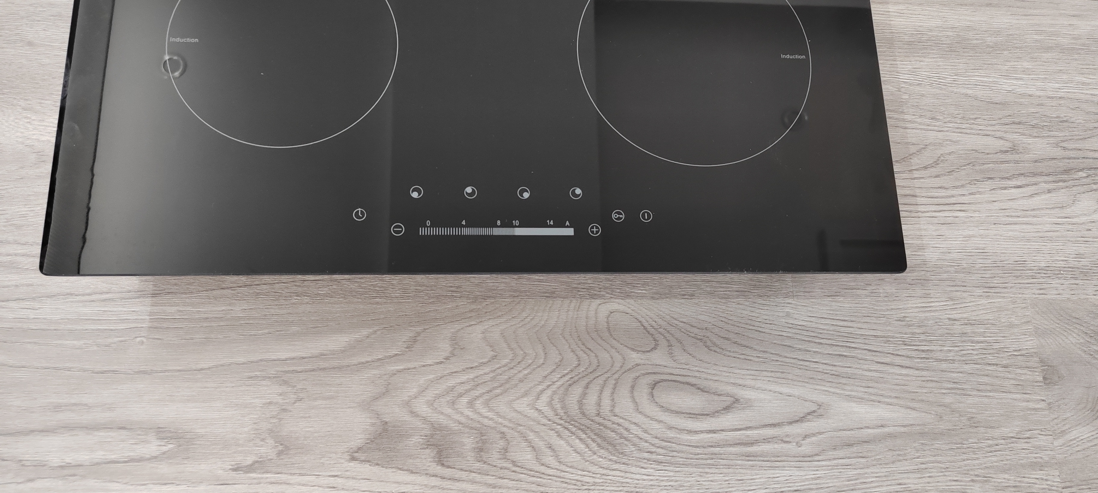 60cm Black Glass Built-in Induction Hob 4 Cooking Zones 9 Power Levels Touch Control Cooker Induction Hob