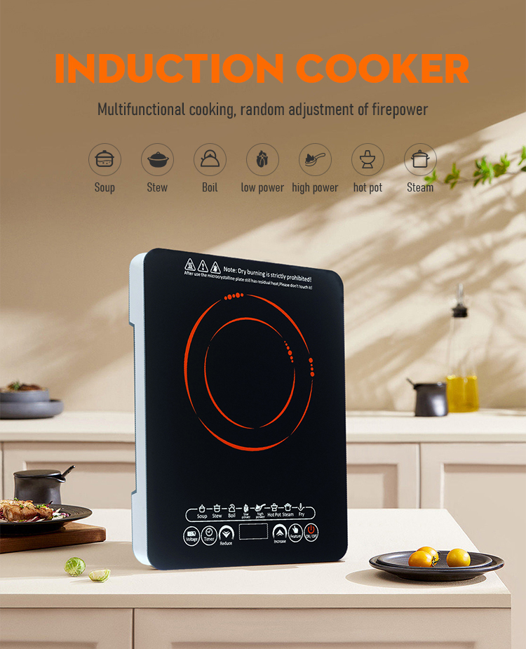Multifunction High Quality Table Top Electric Induction Cooktop All-in-One Stove Oven Grill Portable Home Cooking Appliance