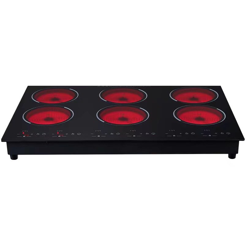 Hot Sale Built-In Double Burner 1400W Induction Cooktop with Glass Surface for Household Use