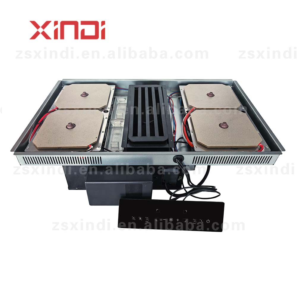 Invisible Built-in Electric Magnetic Induction Cooktop Stainless Steel Granite Ceramic Commercial Household Stove Range Hood