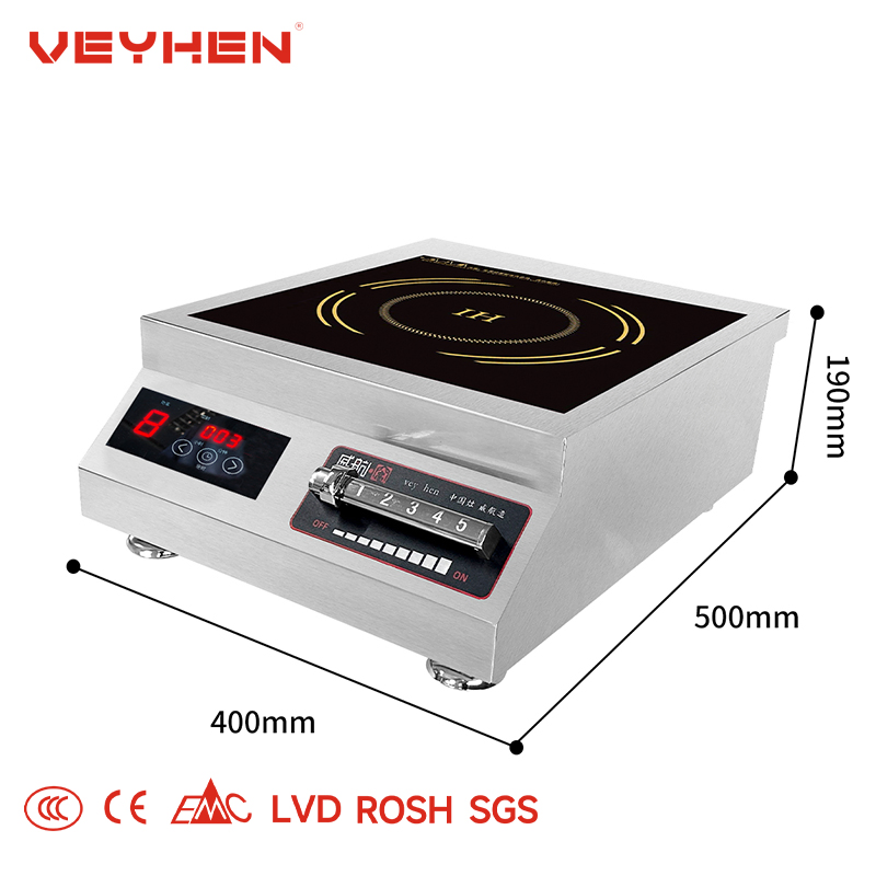 Energy-Efficient Induction Cooktop with Stainless Steel Surface Material