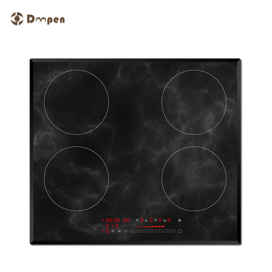 Metal Frame Four Zone Intelligent Built-In Induction Hob with WIFI