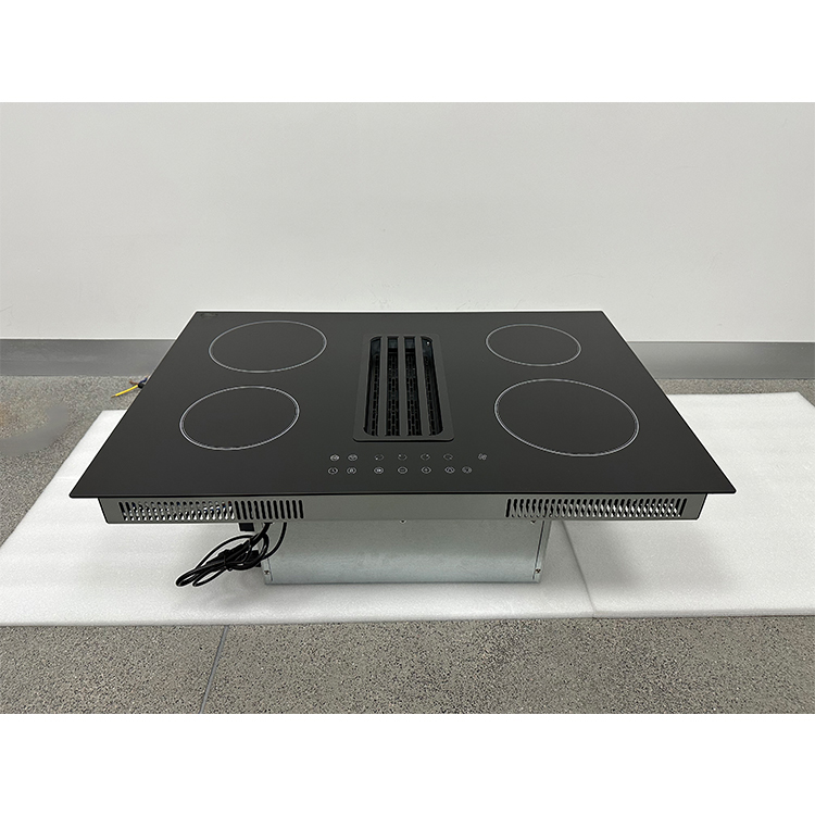 Wifi Induction Stove With Venilation 6600W 4 Burners Induction Cooktop With Air Extractor