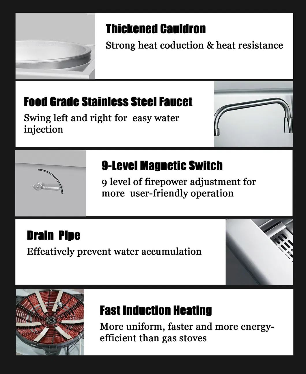 Induction Wok Structure and Specifications