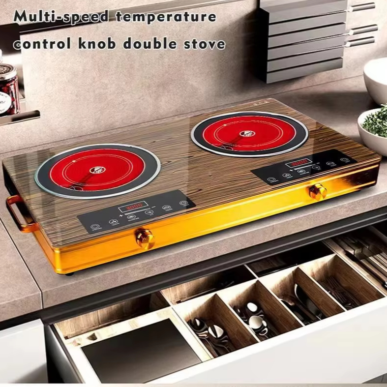 ISolfan Double Burner Electric Cooktop Induction 3500 Watts Induction Cooktop 2 Burner 75 cm Induction Cooktop
