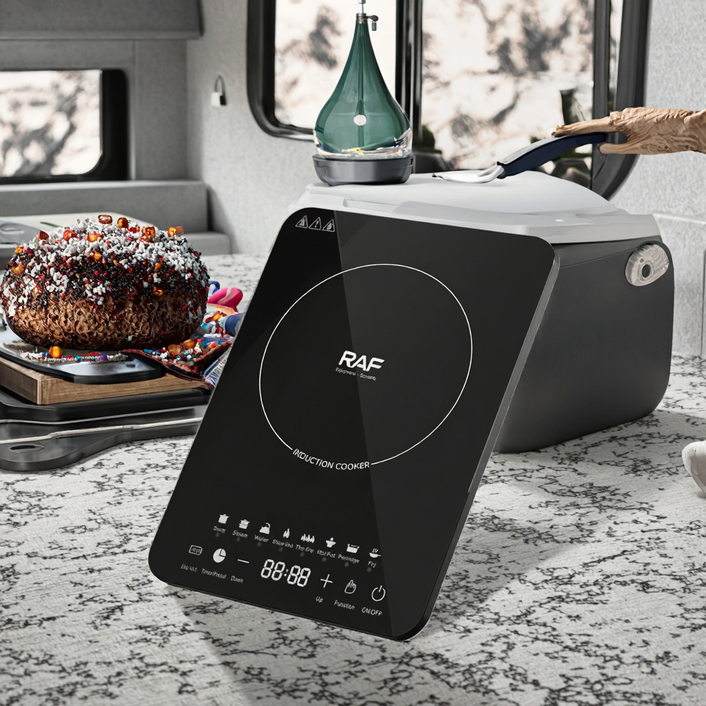 Single Induction Cooker Ceramic Glass Panel Compact Touch Control Electric Stove for Hotel Kitchen Temperature Resistance 750