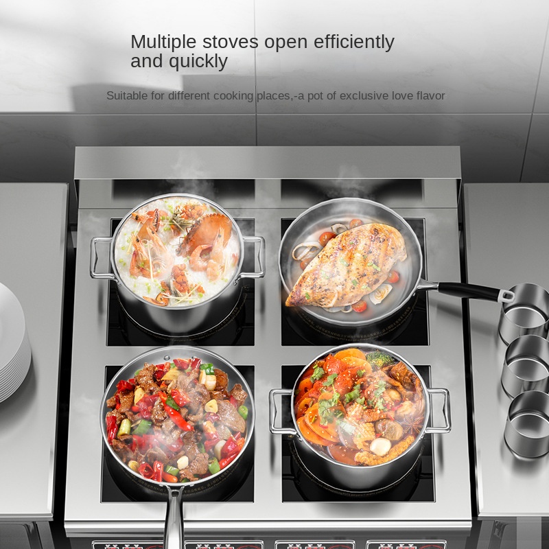 Commercial Stainless Steel Housing 4/6 Burners Induction Cooker Catering Kitchen Equipment Electric Cooking Stove