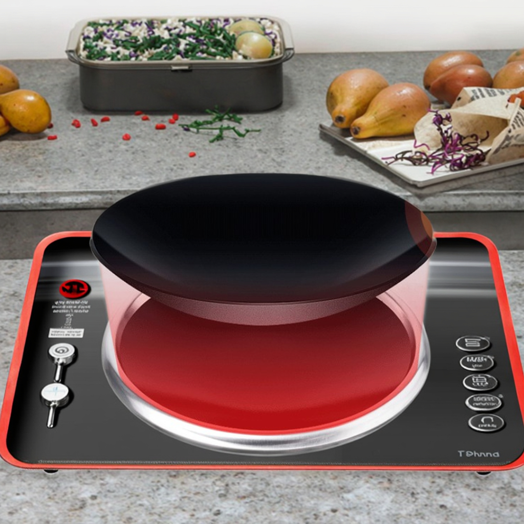 German 3500W Concave Induction Cooker High-Power Built-In Stir-Fry Pot Full Set for Household Electric Use