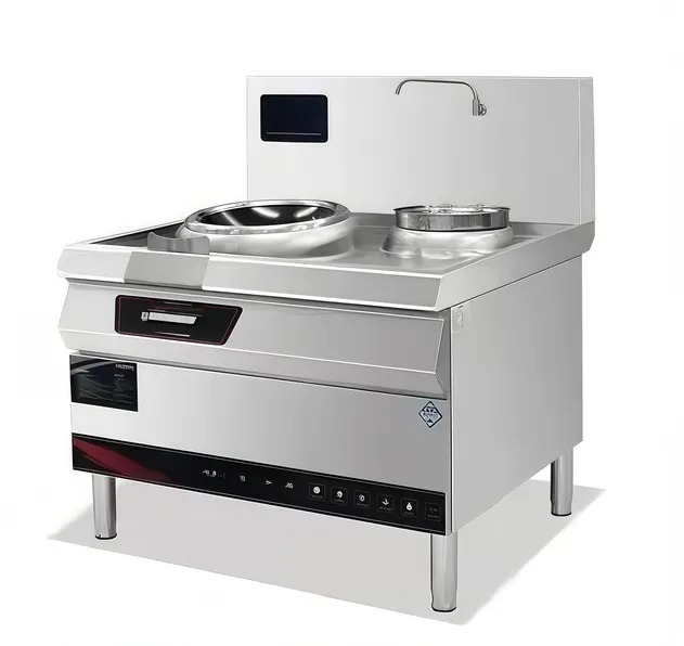 Commercial Induction Wok Cooker Double Burner Design for Restaurant Kitchen