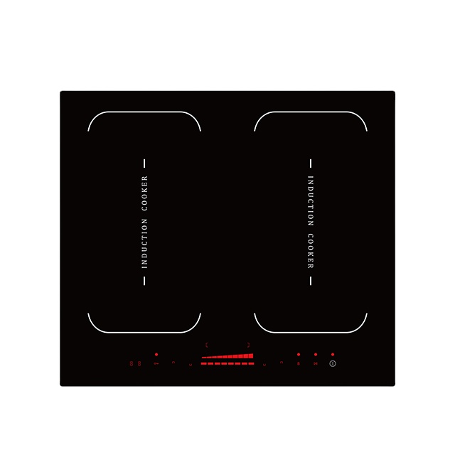 Built-In Electric Induction Cooktop Crystal Black Glass Surface Sensor Touch Control 4 Burners 7200W Energy-Saving for Household