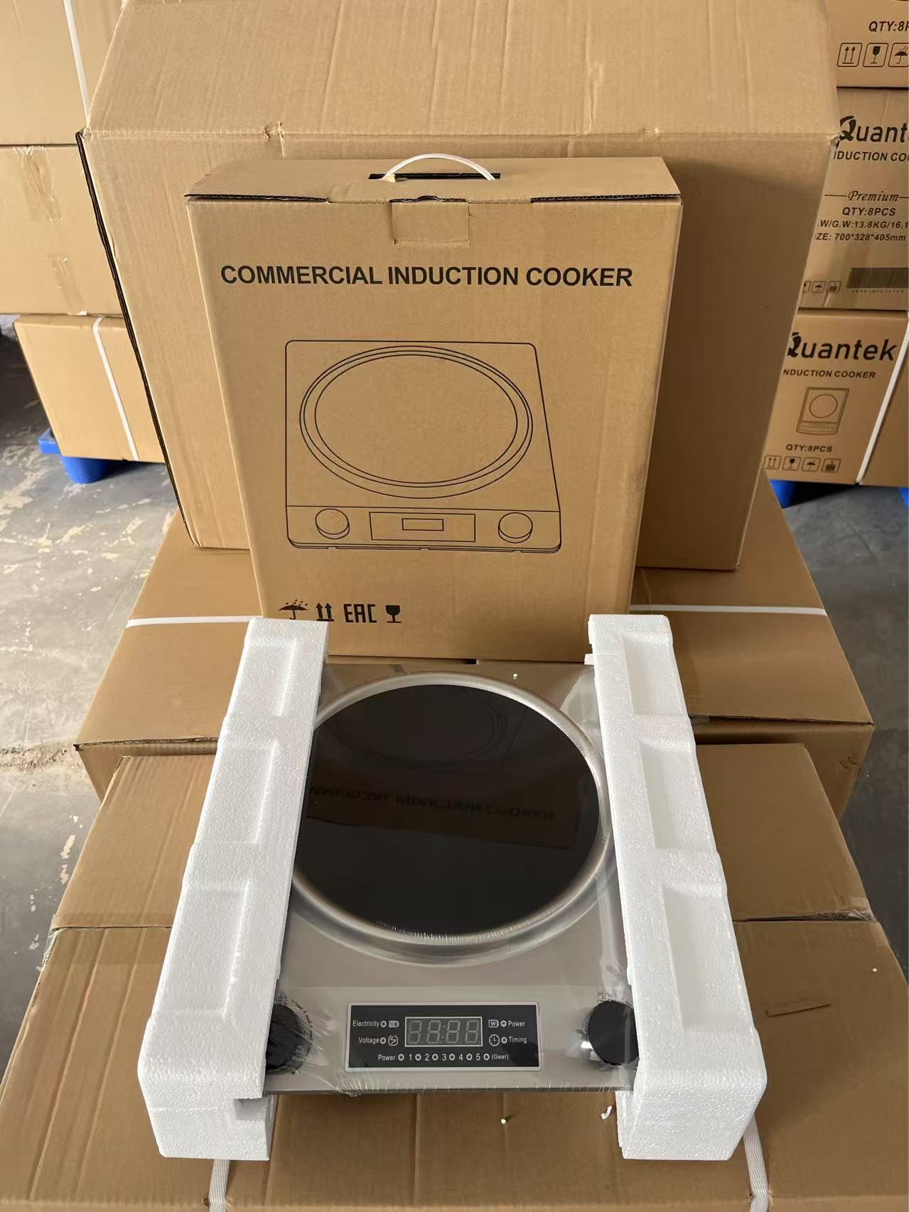 Manufacture Commercial and Home Use Induction Cooker 2 Knobs Wok Induction Cookers