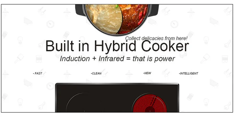 Built-in Hob Built-in Induction & Ceramic Hob Dual Zone Multi Cooker