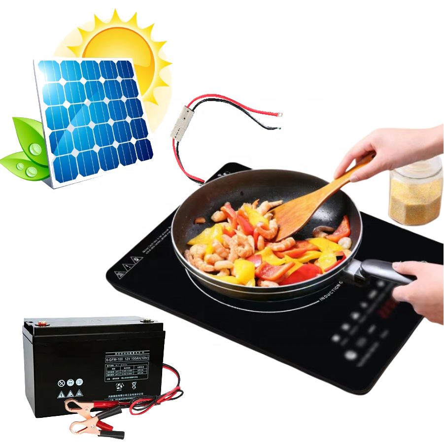 Portable High Power 1200W Battery Stove Smart Electric Cooking Stove DC 48V Induction Cooker for Indoor Outdoor