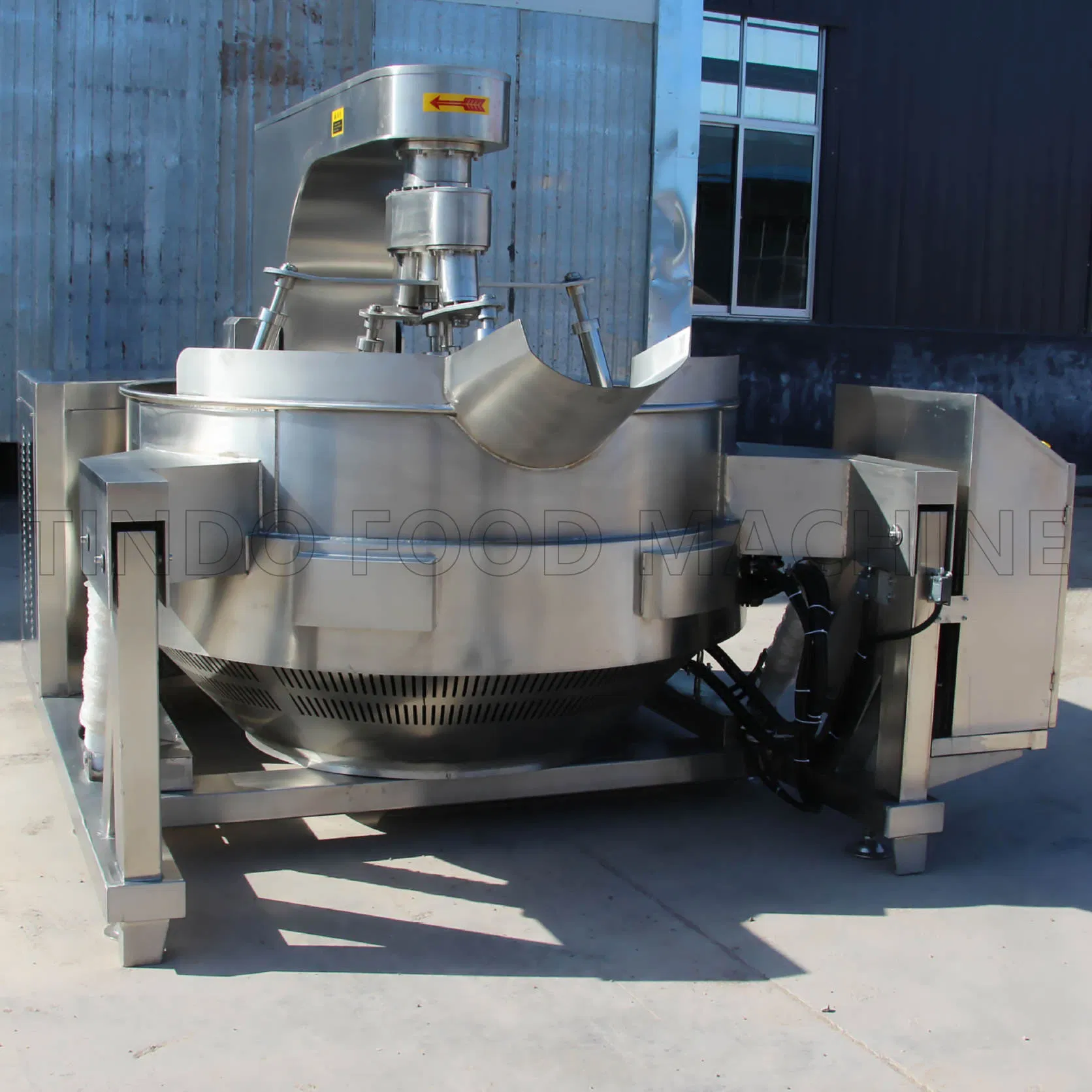 Jacketed Cooking Mixer Machine Large Capacity Jacketed Kettle Tiltable Planetary Stir Equipment