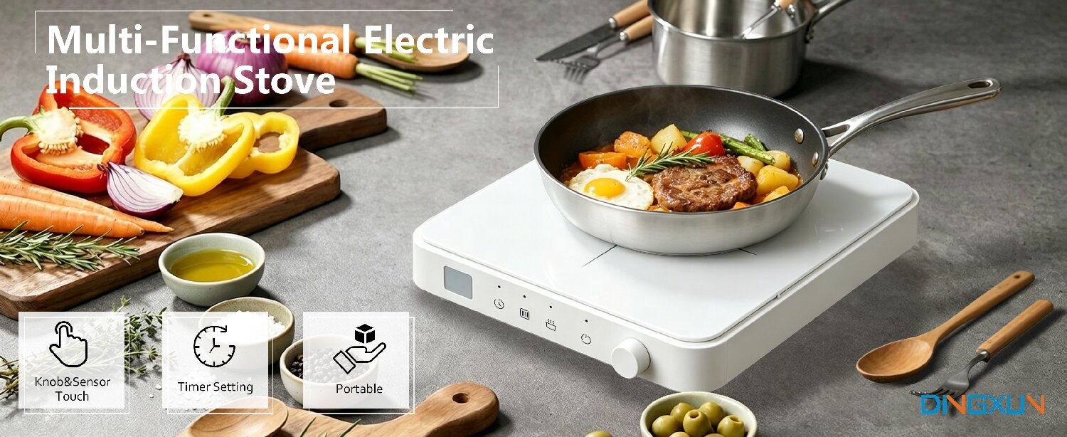 Mini Single Burner Induction Cooker 2000W Portable Touch Knob Switch for Outdoor &amp; Household Use Eco-Friendly Electric Stove