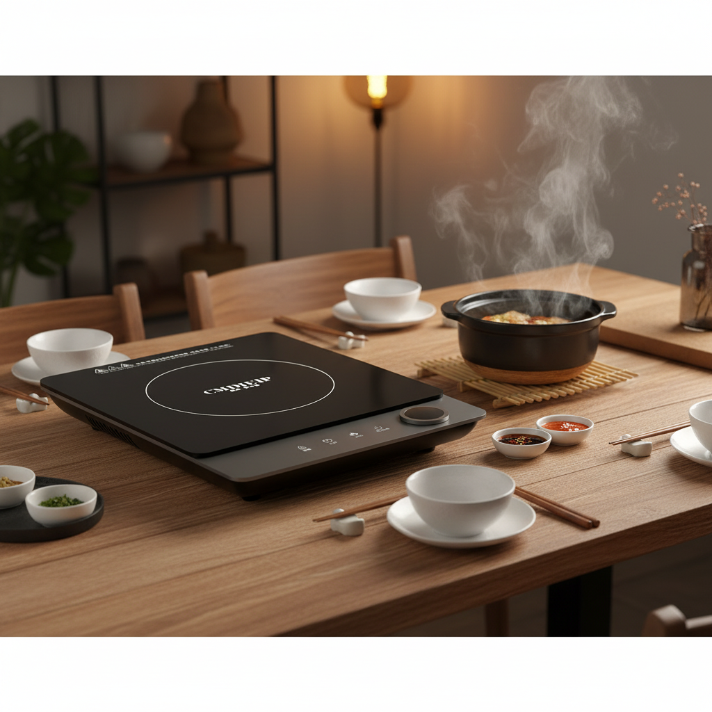 Portable Induction Cooker Angled View