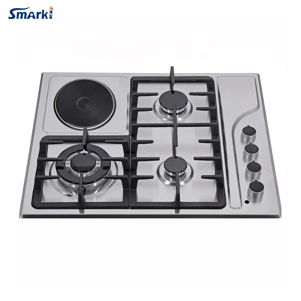 3 Gas 1 Electrical Cooktop Hybrid Hob Electrical Hotplate Gas Combi Cooker