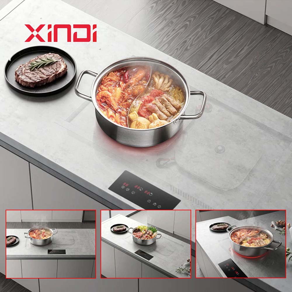 Hidden Built-In Single Burner Iron Induction Cooktop with Invisible Design for Household Use
