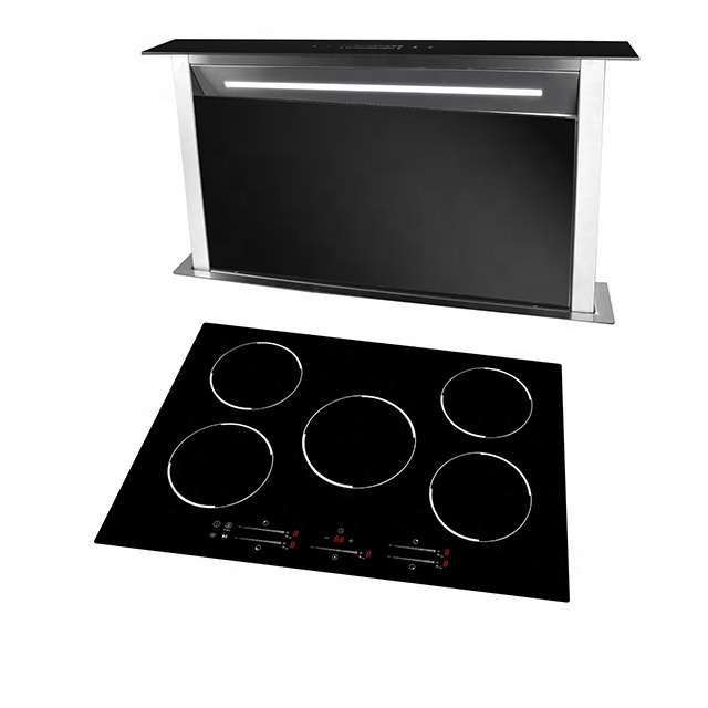 Kitchen hob match with downdraft hood