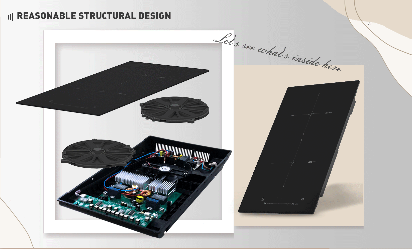 3600W Electric Induction Cooker with Concise Design