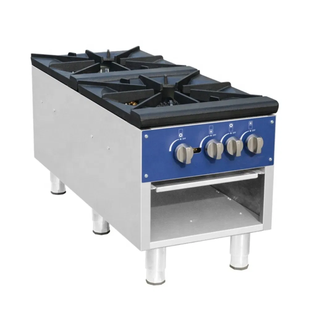 Commercial Gas Combination Stove Freestanding Stainless Steel Cooking Stove Hotel Kitchen Gas Range with 2/4 Burners