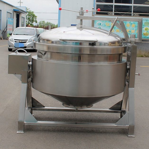 Automatic Industrial Gas Induction High Pressure Cooking Pot Machine for High Viscosity Food