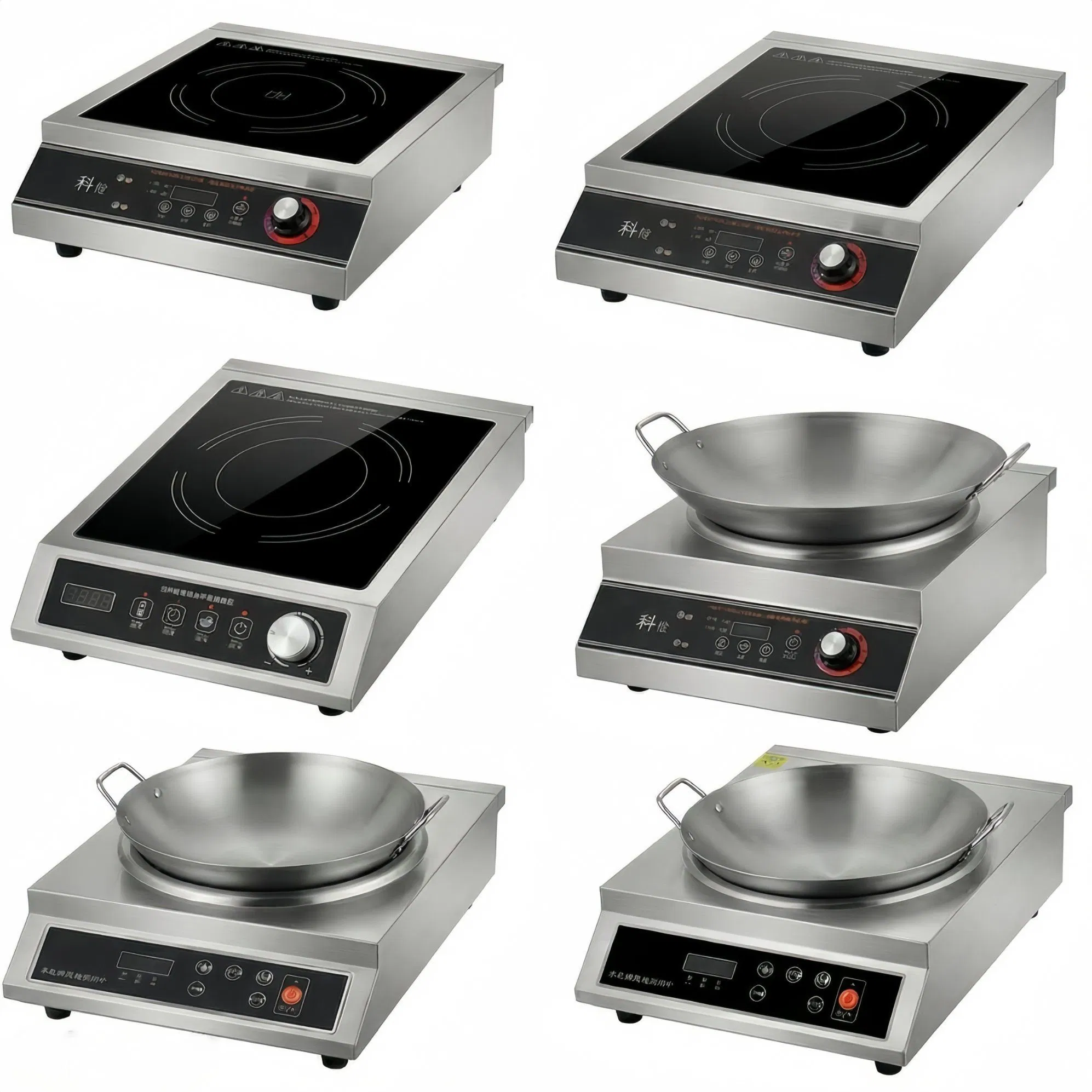 Commercial Induction Cooker Multi Head Configuration for Catering Kitchen Equipment