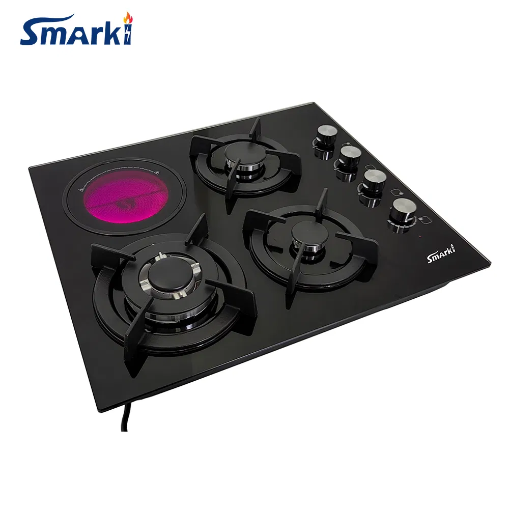 3 Gas + 1 Electrical Hybrid Hob Electrical Infrared &amp; Gas Hybrid Cooktop