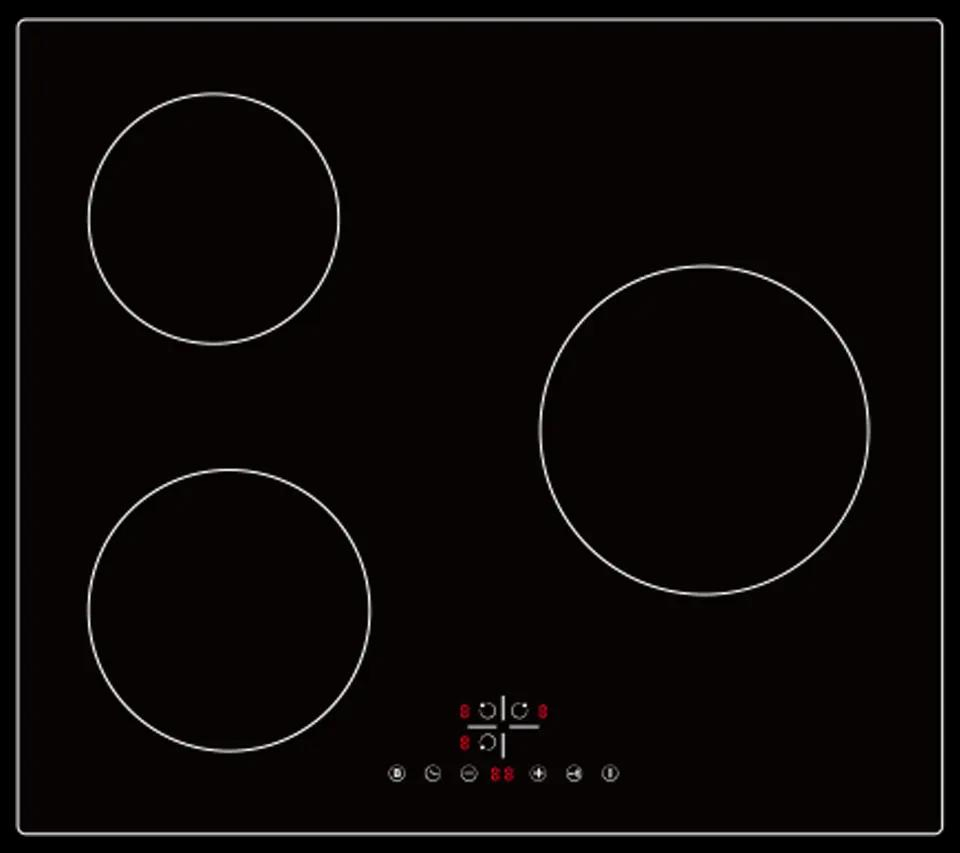 Induction Cooktop/ Induction Hob Multi Zones/ 3 Zones Ceramic Glass Plate