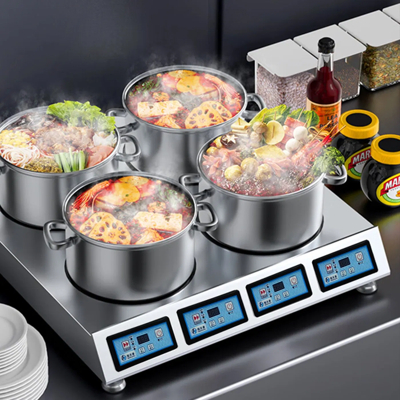 Vertical Induction Cooker for Efficient Cooking and Energy Savings-4 Units