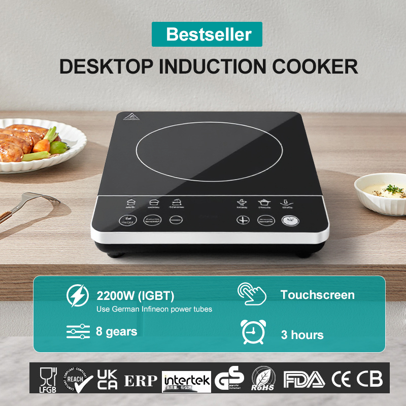 2200w Smart Induction Stove Hot Pot Portable Induction Cooker for Kitchen Electric Heater Cooker Stove