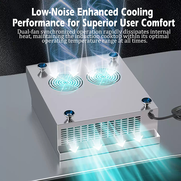 Energy-Efficient Induction Cooktop with Timer and Presets for Schools