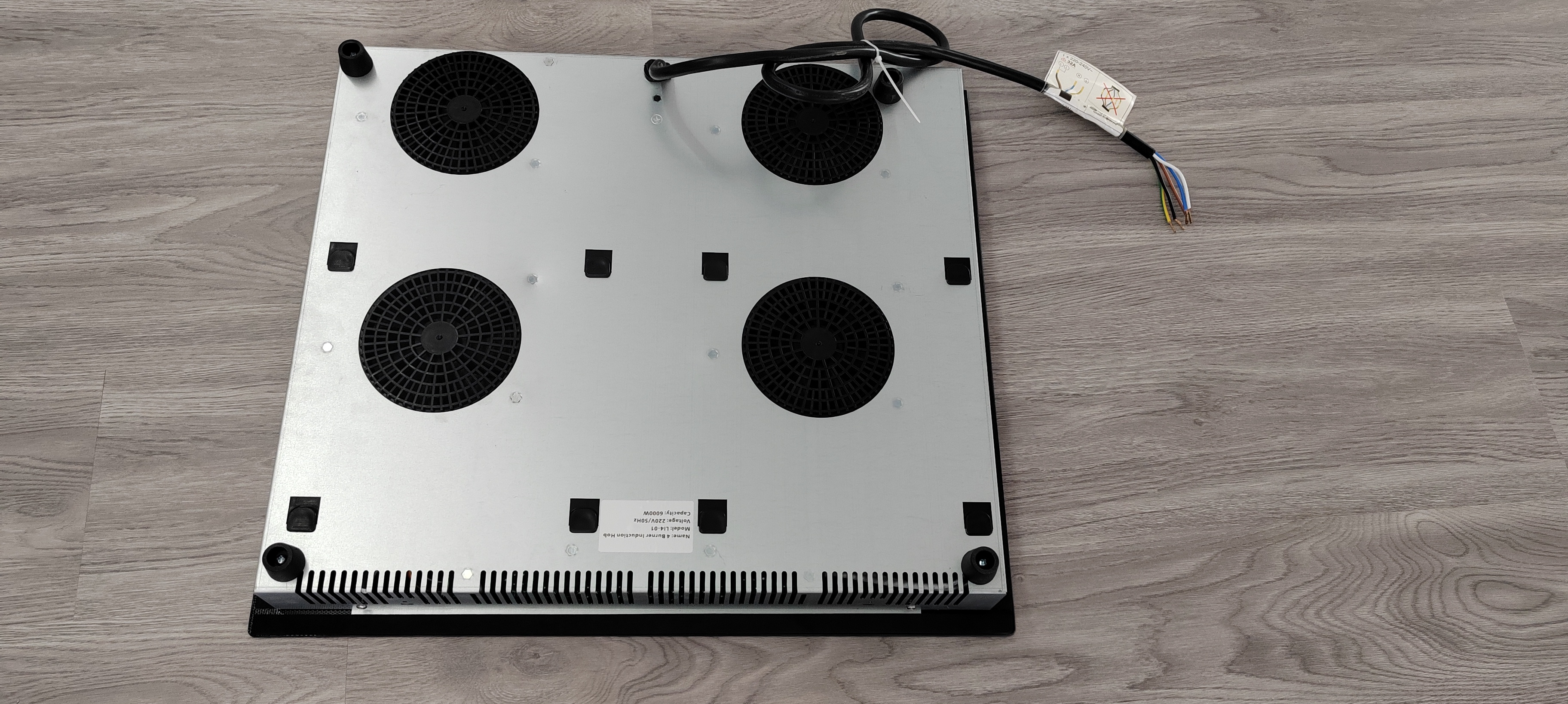60cm Black Glass Built-in Induction Hob 4 Cooking Zones 9 Power Levels Touch Control Cooker Induction Hob