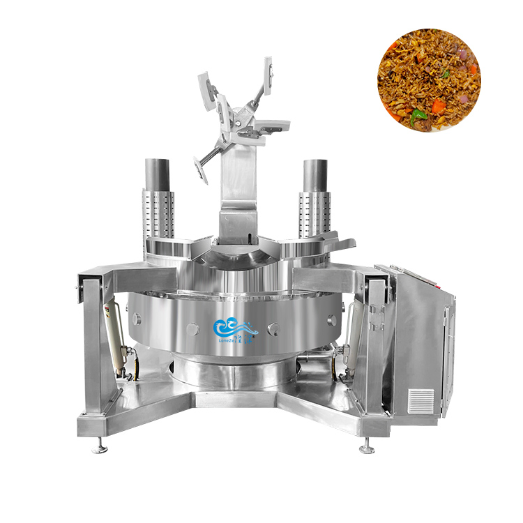 High Quality Full Automatic Gas Fire Chili Sauce Paste Industrial Electric Induction Planetary Cooking Mixer Machine
