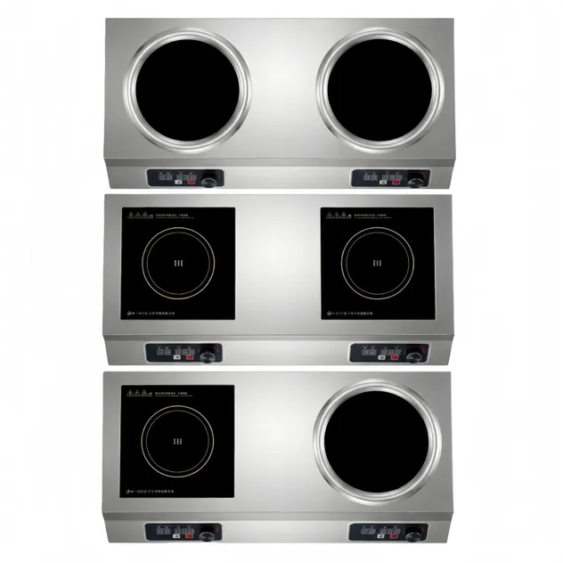 Induction Cooktop Double Zone Heating System for Restaurant Kitchen