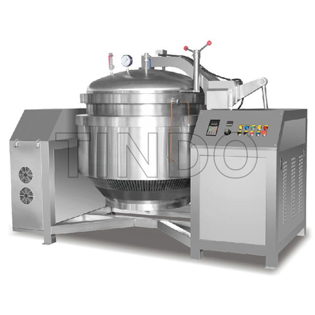 Electric Gas Steam Pressure Cooker Machine Large Automatic PLC Control Cooking Equipment