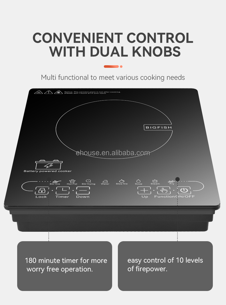 High quality Toughened glass with ring desing induction cooker 6