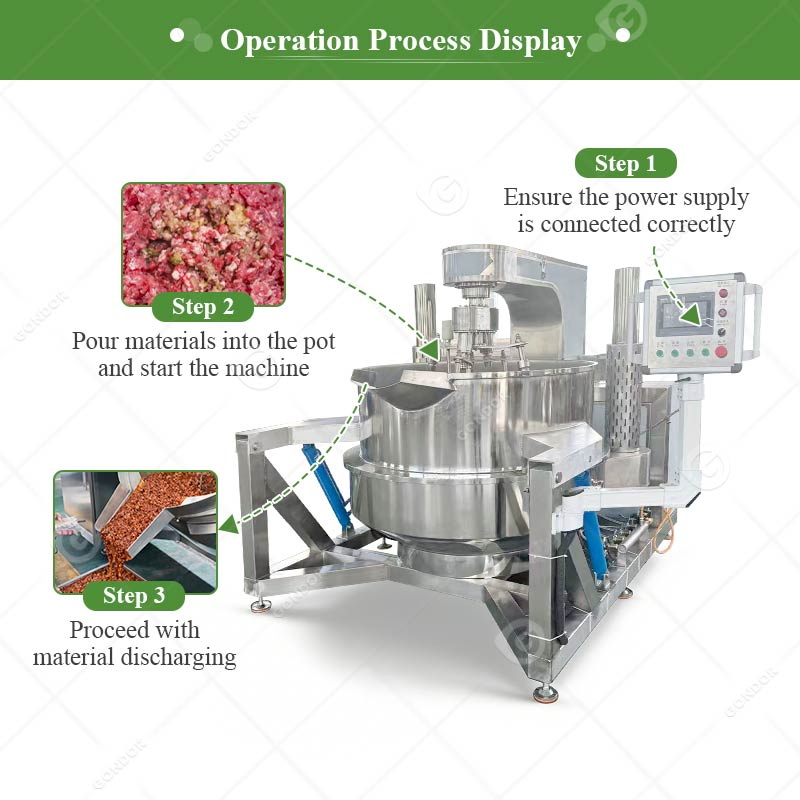 Industrial Small Batch Food Jacket Steam Induction Syrup Nougat Cooking Kettle Mixer Machine for Sale