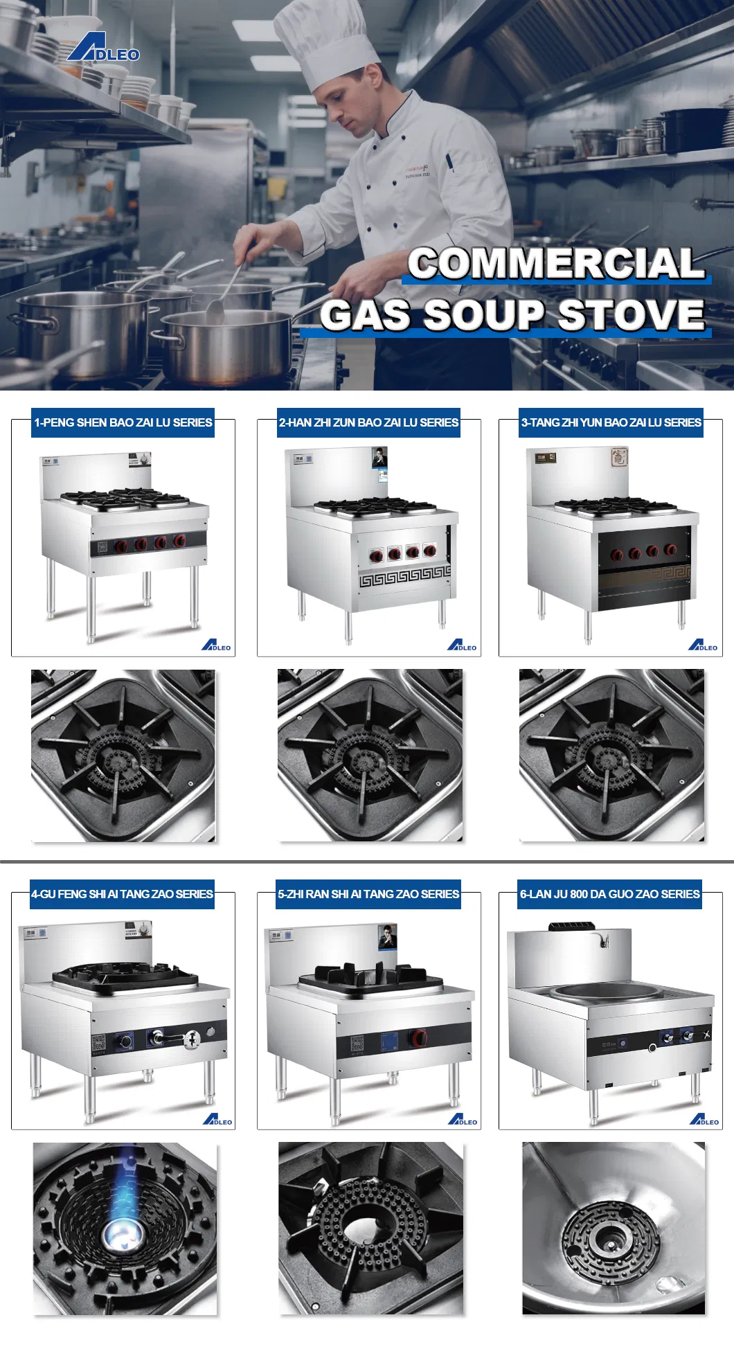 Commercial Restaurant Hotel Stainless Steel Electromagnetic Freestanding Induction Range